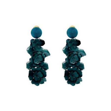 Oscar De La Renta Flower Cluster clip-on earrings