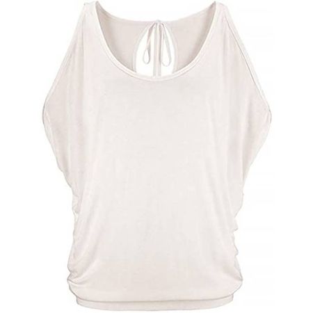 Rinhoo Women Cold Shoulder Tops O-Neck Short Sleeve Shirt Loose Summer Blouse, White, XL - Walmart.com
