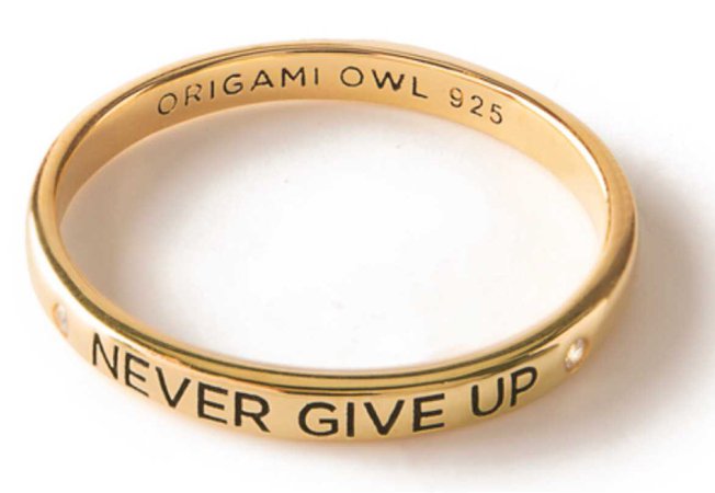 never give up ring
