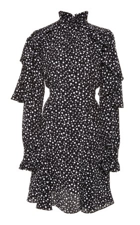 Printed Ruffled Silk Dress by Michael Kors Collection | Moda Operandi