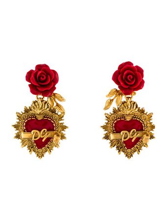 Dolce & Gabbana Sacred Heart Earrings - Earrings - DAG145076 | The RealReal