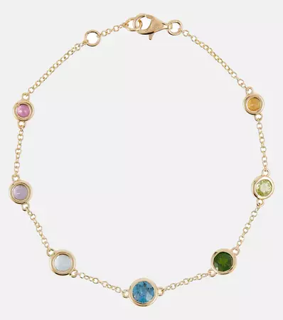 Shay Jewelry - Rainbow Bezel 18kt yellow gold bracelet | Mytheresa