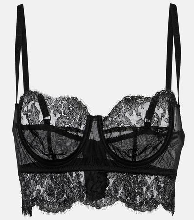 Lace Bra Top in Black - Dolce Gabbana | Mytheresa