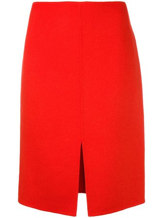 Odeeh Front Slit Skirt 5800508200 Red | Farfetch