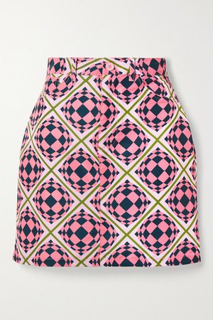 Primetime Printed Shell Mini Skirt - Pink