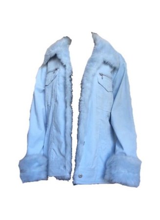 faux fur light blue jacket coat y2k