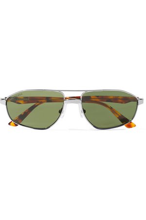 Balenciaga | Vintage aviator-style silver-tone sunglasses | NET-A-PORTER.COM