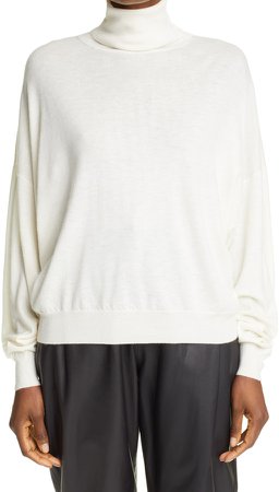 Oversize Wool & Cashmere Turtleneck Sweater