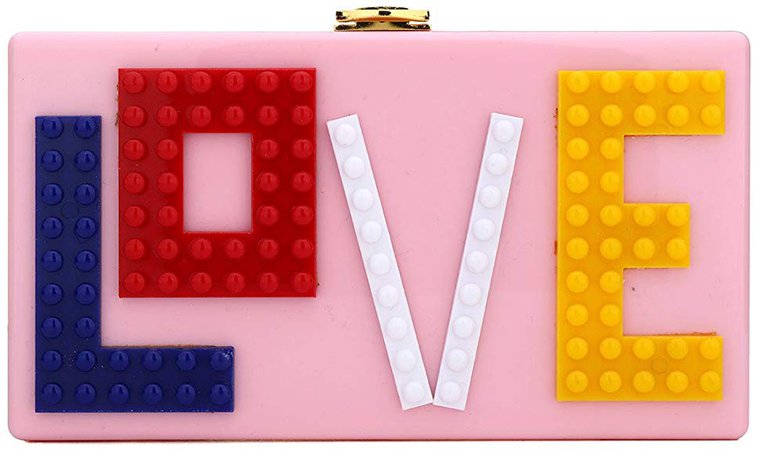Womens Love Acrylic Clutch Evening Party Bag Purse Handbag for Women Ladies Ideal Gift (Pink): Handbags: Amazon.com