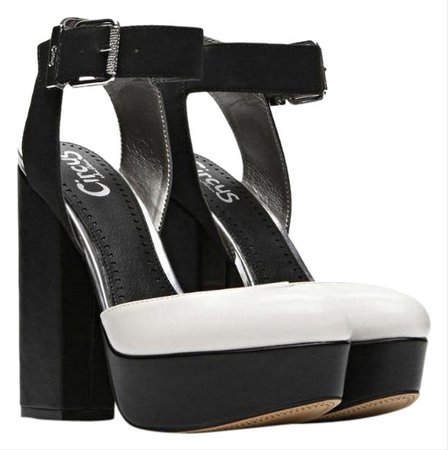 *clipped by @luci-her* Circus by Sam Edelman Black Chunky Strappy Platforms Size US 9 Regular (M, B) - Tradesy