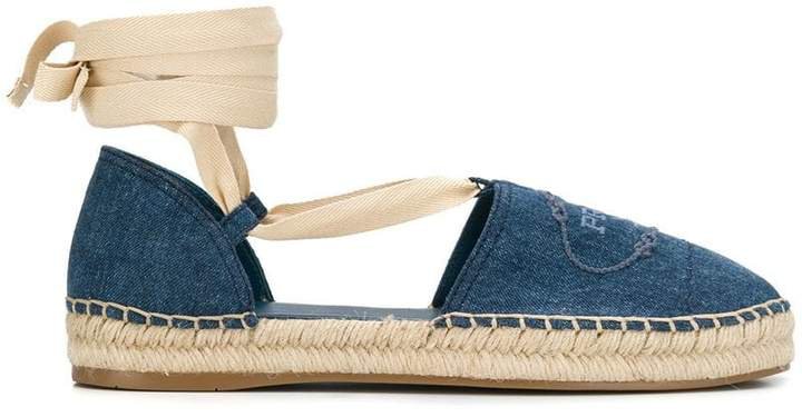 laced-up espadrilles