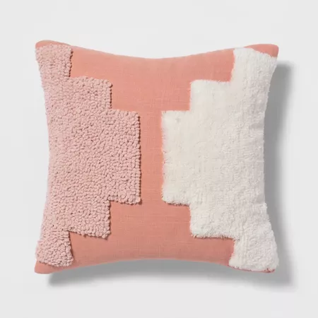 Tufted Square Throw Pillow Coral + Nate Berkus - Project 62™ : Target
