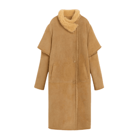 CELINE | Suede Leather Long Coat