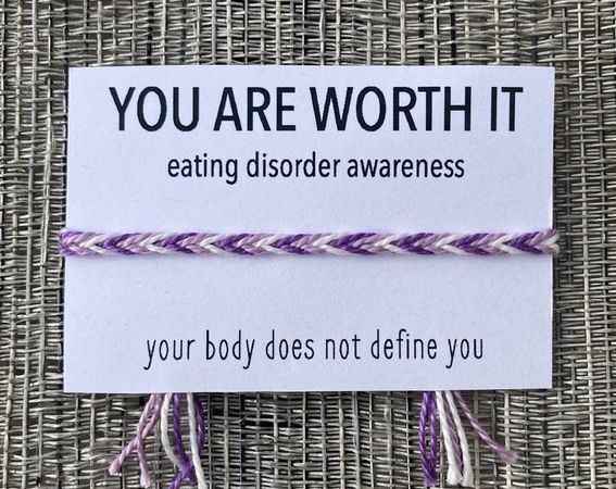 Eating Disorder Awareness Bracelet Purple ED Recovery - Etsy
