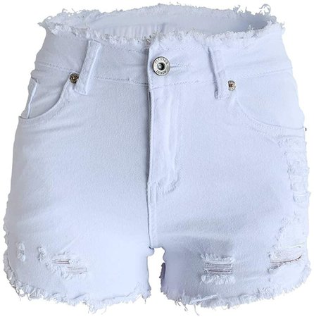 Aodrusa Womens Denim Shorts Frayed Stretch Butt Lift Juniors Distressed Cutoff Jeans Shorts Black US 0 at Amazon Women’s Clothing store