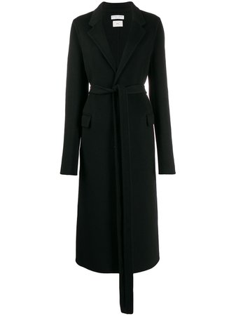 Bottega Veneta Single-Breasted Belted Coat 566922VF3Z1 Black | Farfetch
