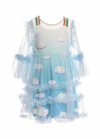 Hannah Banana sky and clouds two piece dress