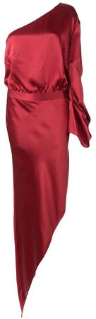 asymmetric single sleeve dress
