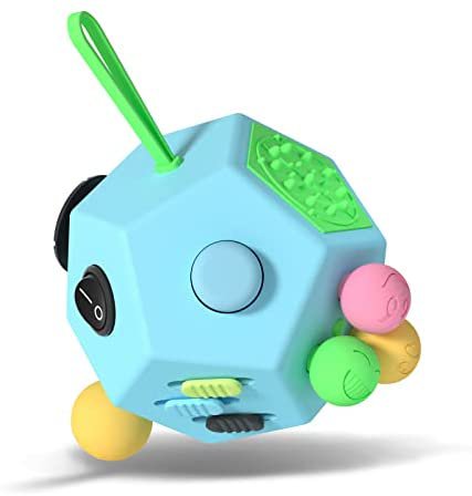 Fidget Dodecagon –12-Side Fidget Cube Relieves Stress and Anxiety Anti Depression Cube for Children and Adults with ADHD ADD OCD Autism (B3 Blue Sky) : Toys & Games