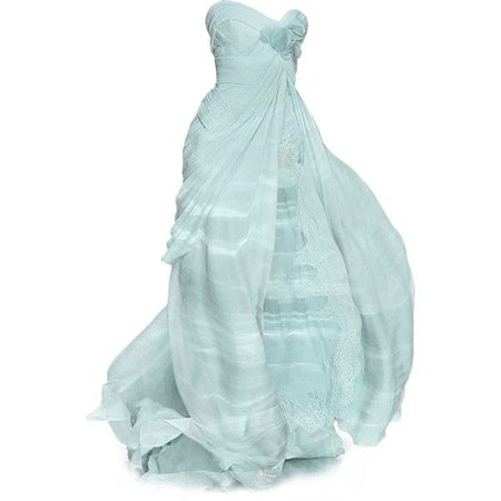 Pastel Blue Couture Gown
