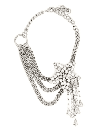 Alessandra Rich | crystal star-charm chain necklace