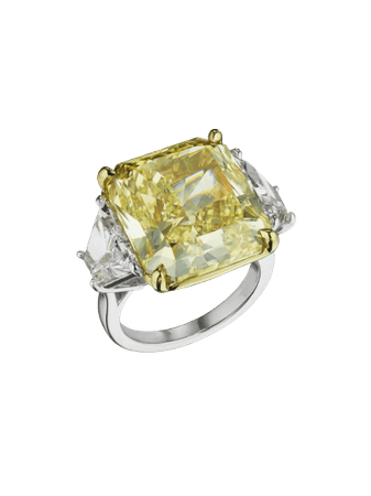 Bulgari - Fancy intense yellow diamond ring