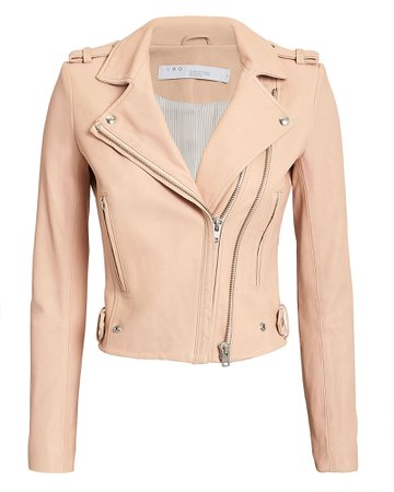 Dylan Powder Pink Leather Jacket