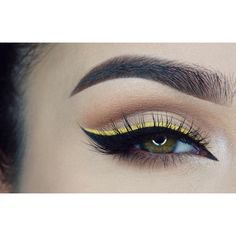 black & yellow eye makeup
