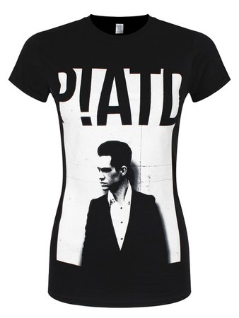 Panic At The Disco Brendon Wall Ladies Black T-Shirt - Buy Online at Grindstore.com