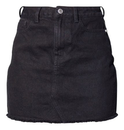PLT- black basic denim skirt