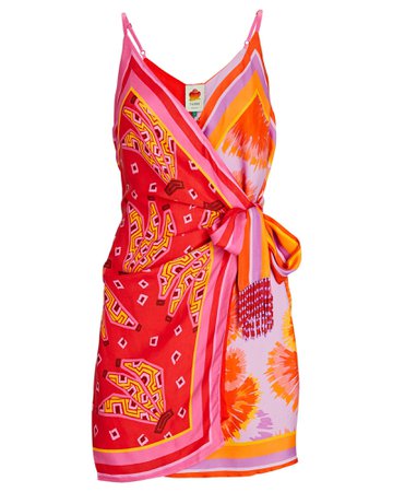 Farm Rio Double Scarf Mini Wrap Dress | INTERMIX®