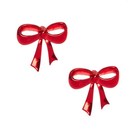 red bow earrings - Google Search