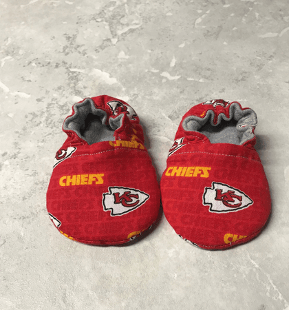 Kansas City Chiefs reversible soft sole baby shoe $50