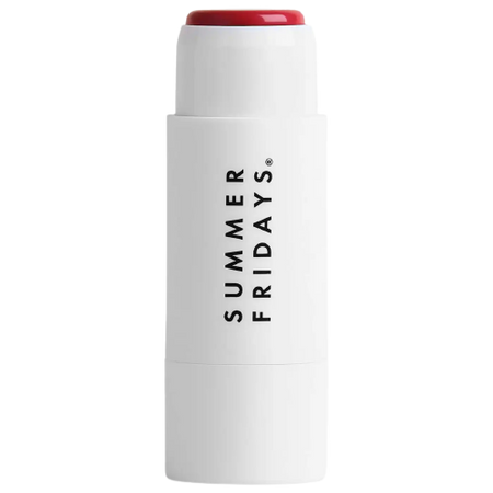 Summer Fridays Blush Balm Lip + Cheek Stick with Hyaluronic Acid Heat Wave - A pop of vibrant deep red