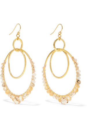 Chan Luu | Gold-plated multi-stone earrings | NET-A-PORTER.COM