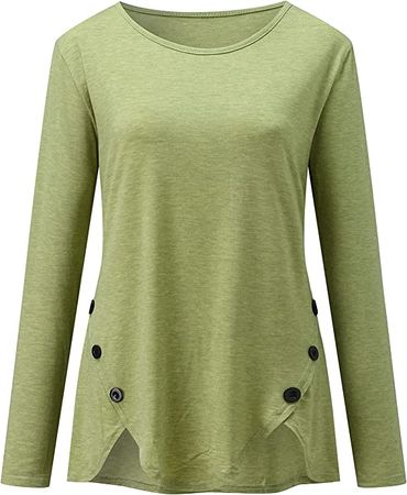 MOKINGTOP Off The Shoulder Tops for Women,Womens Tshirts V Neck Long Sleeve Tops Tee Solid Color Blouse Fall Shirts at Amazon Women’s Clothing store