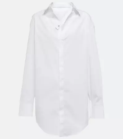 Cotton Poplin Shirt in White - Alaia | Mytheresa