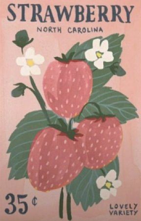 danish strawberry wallpaper