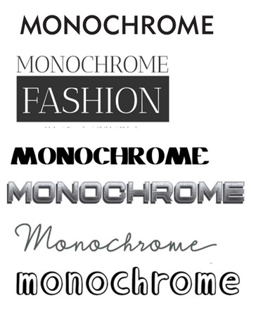 Monochrome Words