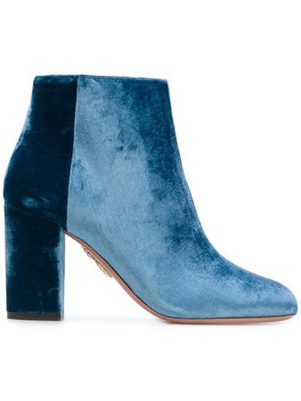 blue high heel boots