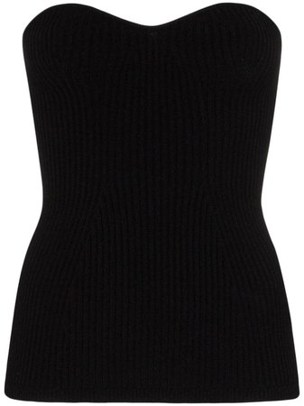 Khaite Lucie Corset Style Ribbed Knit Top - Farfetch