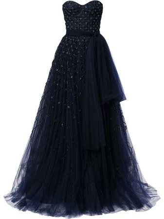 Carolina Herrera bead-embellished strapless gown