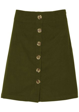 Cord Skirt Olive Green| Karma East Australia