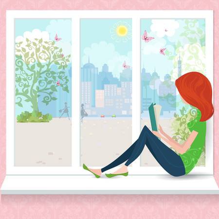 woman reading clipart - Google Search