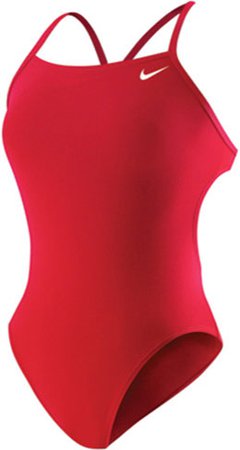 Nike cut-out swimsuit in red