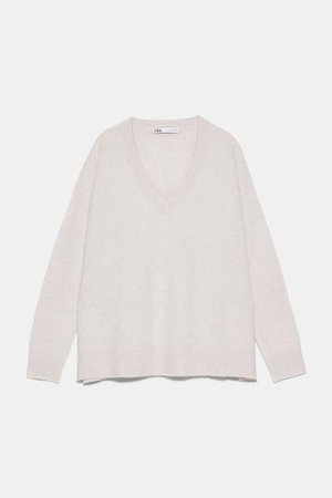 CASHMERE V-NECK SWEATER-NEW IN-WOMAN | ZARA United States