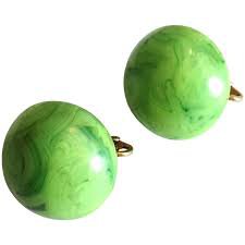 lime green earrings orb - Google Search