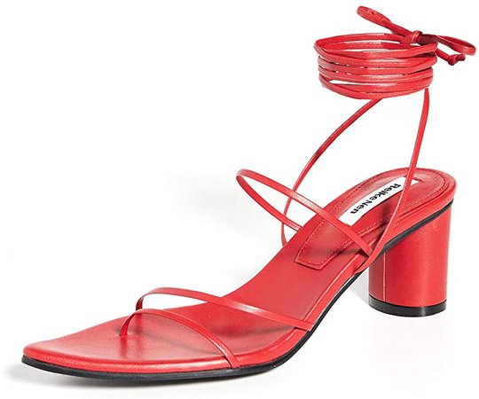 Amazon.com | REIKE NEN Women's Odd Pair Sandals, Tomato, Red, 5 Medium US | Heeled Sandals