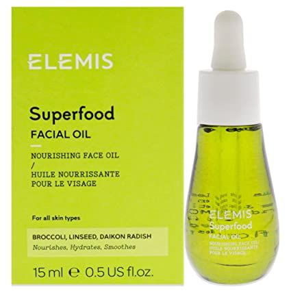 Amazon.com: ELEMIS Superfood Facial Oil Concentrated Lightweight, Nourishing Daily Face Oil Hydrates and Smoothes Skin for a Healthy, Glowing Complexion, 0.50 Fl Oz : Elemis: Beauty & Personal Care