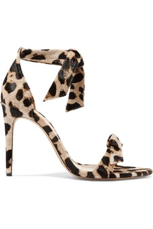 Alexandre Birman | Clarita bow-embellished leopard-print calf hair sandals | NET-A-PORTER.COM